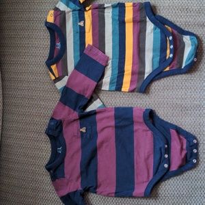 Two baby gap long sleeve onesies
